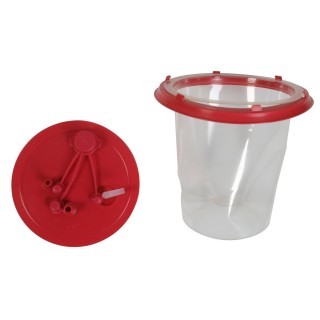 Cardinal Health # 65651530 - Suction Canister Liner  3000cc Disposable Liner for CRD System, Spill-Resistant with Locking Lid, 50/CS
