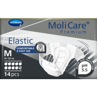 Hartmann # 165672 - MoliCare Premium Elastic Brief, 10 Drops, Medium, 14/Pack, 4 Packs/Case