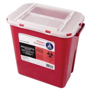 Dynarex # 4627 - Sharps Container 2gal Red 11x7.3x14.2