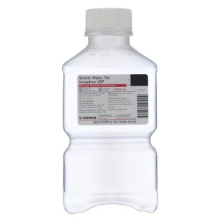 B Braun # R5000-01 - 1000mL Sterile Water For Irrigation USP in Plastic Container, 16/Cs