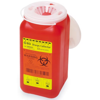 BD  # 305057 - Recykleen Sharps Collector, 5.4 Quart, Red,  20/CA