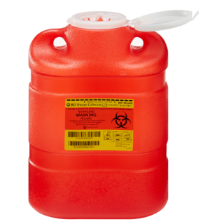 BD  # 305490 - Collector Sharps 8.2qt Lg Temporary/ Final Closure Rd Multiuse EA, 12 EA/CA
