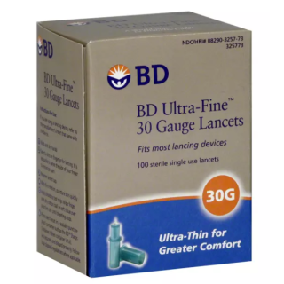 BD  # 325772 - Ultrafine Lancet, 30G, Sterile, Single-Use  Precision Capillary Blood Sampling Device,   200/BX 12B