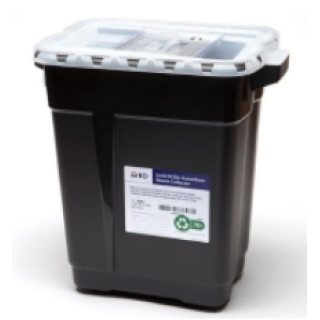 BD  # 305069 - RCRA Collector, 9 Gallon, Slide-Top Pharmaceutical Waste Container, 8/CS (Continental US Only)