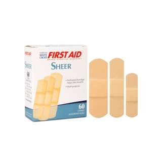 Dukal # 1260033 - Sheer Adhesive Bandages, 60/BX, 24 BX/CS