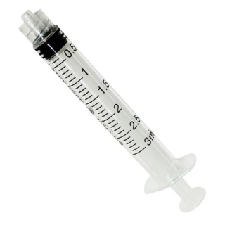 BD  # 309657 - Syringe Only, 3mL, Luer-Lok Tip, Sterile, Individually Wrapped, 200/BX, 4BX/CS