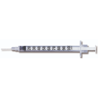 BD  # 329461 - Insulin Syringe 0.5cc U-100 with 28G x 