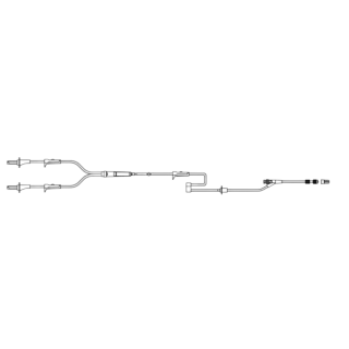 BD  # 28080E - Infusion Set 269 cm with Dual Unvented Spikes SmartSite Valve Y-Port 20 Drops/mL 35 mL Priming Volume