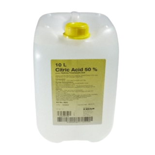 B Braun # 8001 - Liquid Citric Acid 50%, 10L Jug, 1 EA/CS