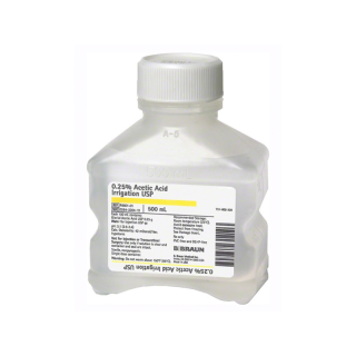 B Braun # R6601-01 - 500mL 0.25% Acetic Acid Irrigation USP in Plastic Container (Rx), 16/cs