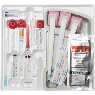 BD  # 406044 - Epidural Tray with 18G x 3.5 Inch Tuohy Weiss Needle, 20G x 36 Inch Nylon Closed-End Catheter, 5 cc Plastic Epilor LOR Syringe, Lidocaine, Sodium Chloride, and Blue Drape 10/CS (Temp S