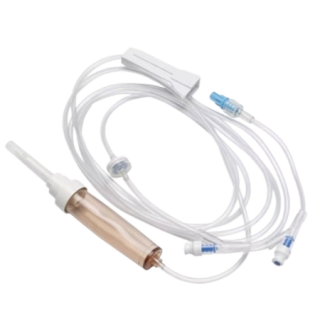 BD  # C42006E - 10-Drop Gravity IV Set with Two SmartSite Check Valves and 4-Way Stopcock, Sterile,  20/CASE