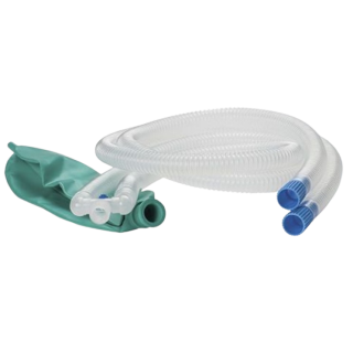 Carefusion # 3509-50 - Superset with Double Swivel Elbow and Port, Adult Respiratory Circuit Adapter, 50/CS