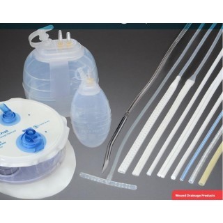 Cardinal Health # SU130-1080 - 400cc Reservoir Kit with Round Silicone Drains and Trocar, 10 Fr, 1/8 IN, Center, 10/CS