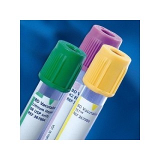 BD  # 367960 - Vacutainer PST Tube, 3mL, Lithium Heparin with Gel Separator, Light Green, 13x75mm, Plastic, 100/BX, 10 BX/CS