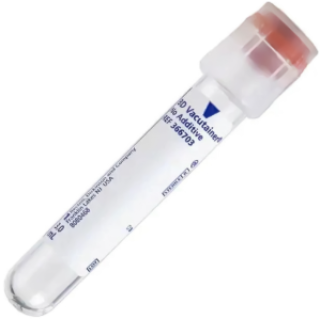 BD  # 366703 - Vacutainer Red Top Tube, Plastic, 3mL  Serum Blood Collection Tube,  1000/CS