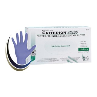 Henry Schein # 9007439 - Criterion N200 PF Nitril Glove Medium 200/Bx, 10 BX/CA