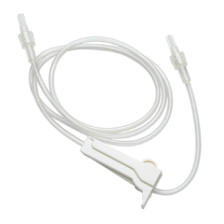 BD  # ME1242 - Extension Set with Roller Clamp, Dual Male Luers, Fixed Male Luer Lock, 40 Inch Length, 6 mL Priming Volume, 100/CS (Continental US Only)