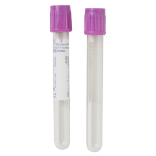 BD  # 368661 - Tube Ven BC Vacutainer 6mL 13x100 Plstc K2EDTA 10.8mg Lav 100/BX, 10 BX/CA