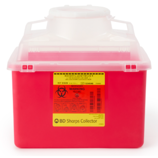 BD  # 305456 - CONTAINER, SHARPS, 14QT, CLEAR TOP, OPEN, EACH
