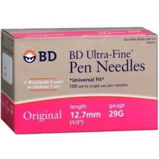 BD  # 328203 - Insulin Pen Needle, 29G x 12.7mm, 100/sp, 12 sp/cs (Temp Sensitive; Non-Returnable) (Continental US Only)