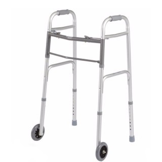 Cardinal Health # CWAL0008T - Aluminum Dual Release Walker Lightweight And Adjustable Mobility Support, 300 lb., 32.5 To 39.5 IN., 23 IN., 2 EA/CS