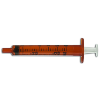 BD  # 305210 - Amber Oral Syringe 3 mL with Tip Cap for Safe Medication Dosing, 100/PK, 5 PK/CS