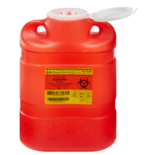 BD  # 305490 - 8.2 Quart Red Sharps Collector for Safe and Compliant Medical Waste Disposal, 12 EA/CS