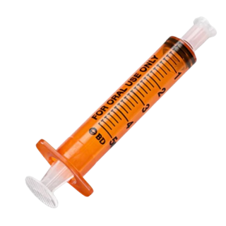 BD  # 305208 - Oral Syringe 5 mL with Tip  Sterile, Latex-Free Syringe for Accurate Oral Medication Delivery, 100/BAG