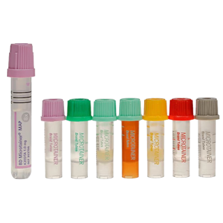 BD  # 365974 - BD Microtainer Plastic Tube 250-500L with Dipotassium K2 EDTA, Lavender Cap,  50/BX, 4 BX/CA