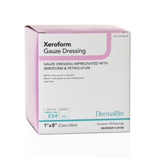 Generic # 24180 - Xeroform Petrolatum Impregnated Dressing Xeroform Strip 1 X 8 Inch Sterile, 50/Box