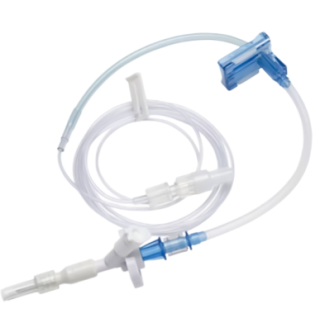 BD  # 10010483 - Alaris Pump Module Set with Syringe Adapter, Smallbore Tubing, Slide Clamp, 2-Piece Male Luer Lock, 82 Inch Length and 4 mL Priming Volume