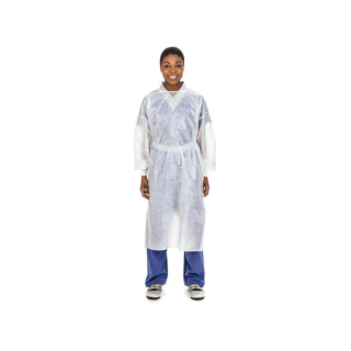 Cardinal Health # 7300PG - Isolation Gown  Impervious, White, Universal Size, Knit Cuff, 100 EA/CS
