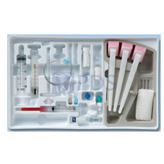 BD  # 406015 - Epidural Tray with 17G x 3.5 Inch Tuohy Needle, 19G x 36 Inch Perisafe Nylon Closed-End Catheter, 5 mL Epilor Glass LOR Syringe, Lidocaine, Sodium Chloride, and Clear Drape