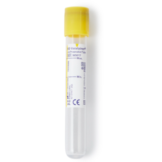 BD  # 365017 - BD Vacutainer Urine Collection Tube 8mL, Plastic, Sterile with Preservative, 100/BX, 10 BX/CS (Temp Sensitive; Non-Returnable) (Continental US Only) (Item on Manufacturer Backorder - Inventory Limited when Available)
