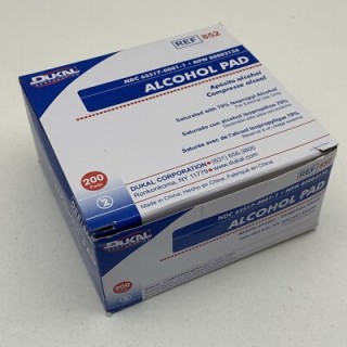 Dukal # 852 - Alcohol Prep Pad 70% Isopropyl Alcohol 1x1
