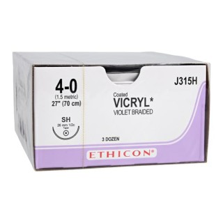 Ethicon # J215H - 3-0 27in Coated VICRYL UND BRD SA RB-1, 36/BX