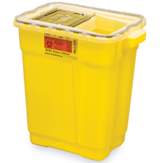 BD  # 305604 - Sharps Container, Yellow, 9 Gallon  High-Capacity Biohazard Disposal for Needles and Medical Waste,  8/CS