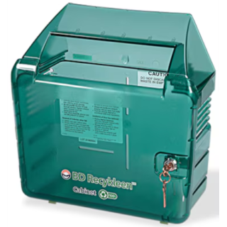 BD  # 305098 - Recykleen Cabinet, 5.4 Quart, Green, Eco-Friendly Sharps Disposal Systemt,  EA