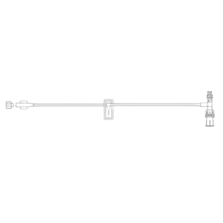BD  # 20041E - SmartSite Pressure Rated Smallbore Extension Set with T-Connector, Slide Clamp, 6 Inch, 0.23 mL Fluid Path, 100/CS (Continental US Only)