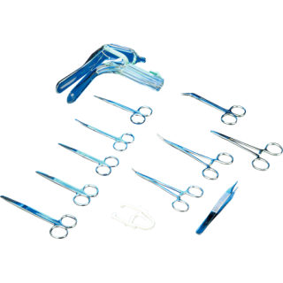 Deroyal # 32-578 - Sharp-Blunt Scissors  Straight, with Hemostat Function for Precision Cutting, 50/CS