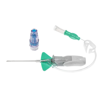 BD  # 383559 - Nexiva Closed IV Catheter System 18G Single Port with MaxZero Needle-Free Connector Green