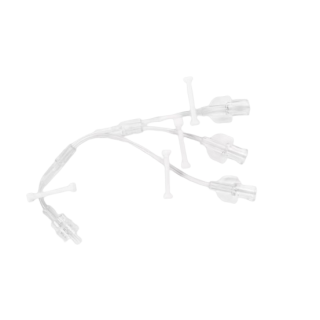 BD  # 10839681 - Extension Set, Smallbore, Trifuse, (4) Slide Clamps, (3) Female Luers Spin Male Luer Lock, 7