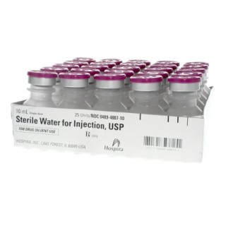 Pfizer # 00409488710 - Water for Injection Injection SDV 10mL PF Sterile 25/BOX