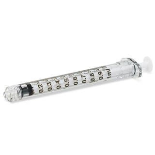 BD  # 309628 - Syringe Only, 1mL, Luer-Lok Tip, Sterile, Individually Wrapped, 100/BX
