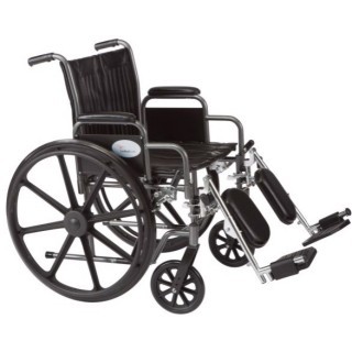 Cardinal Health # CW0007CEL - Wheelchair Elevating Leg Rests  Chrome Finish for Enhanced Comfort and Support, 500 lb., 24 x 18 IN., Desk, 1/EA