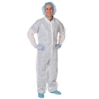 Cardinal Health # 22004CV - Coverall White 4XL Protective Barrier For Infection Control And Cleanroom Safety, 24 EA/CS