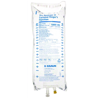 B Braun # L7510 - 5% Dextrose in Lactated Ringer's Injection, 1000 mL, 12/CS
