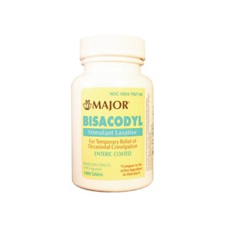 Major Pharm. # 239574 - Bisacodyl, 5mg, Tablets, Enteric Coated, 1000s, Compare to Dulcolax®, NDC# 00904-6748-