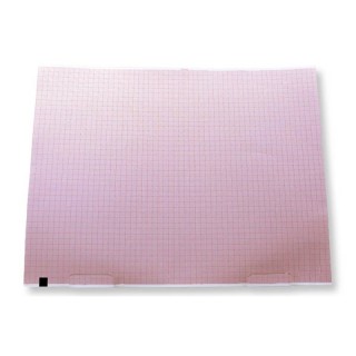 Cables & Sensors # 11969 - GE Healthcare > Marquette Compatible ECG/EKG Chart Paper - 226-166-06 Size: 216 x 280 Full Red Grid,150 Sheets